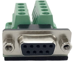 Otronic Adaptateur DB9 femelle D-SUB série RS232 vers borne à vis