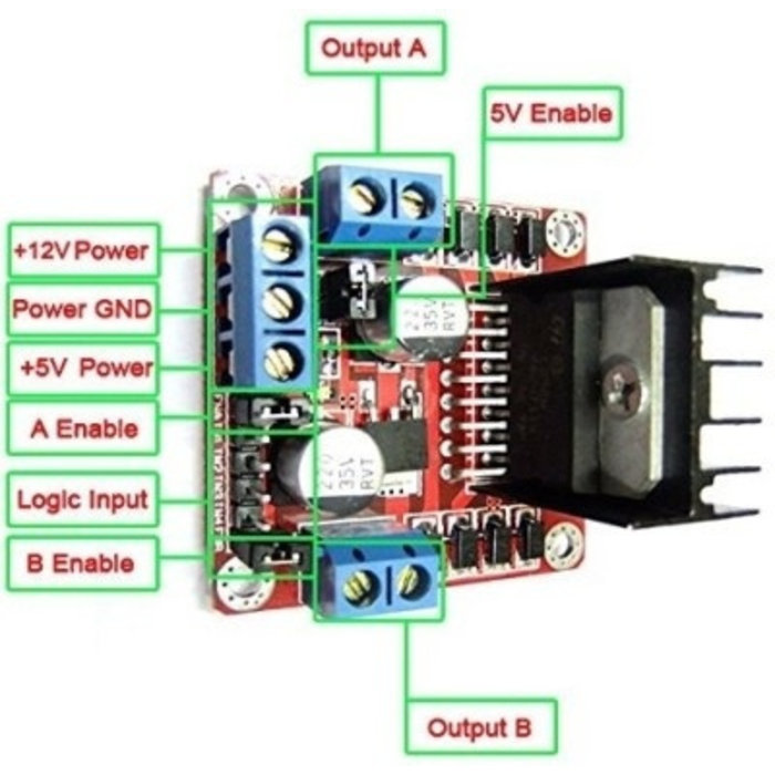 Otronic L298N Motor Driver Board Red