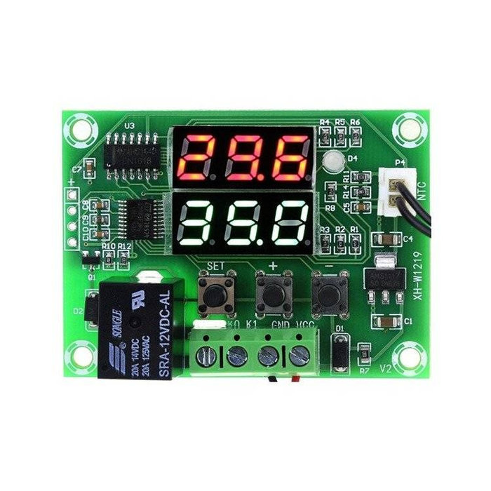 Otronic Digitales Thermostatrelais mit 2 Displays (Rot und Blau) XH-W1219