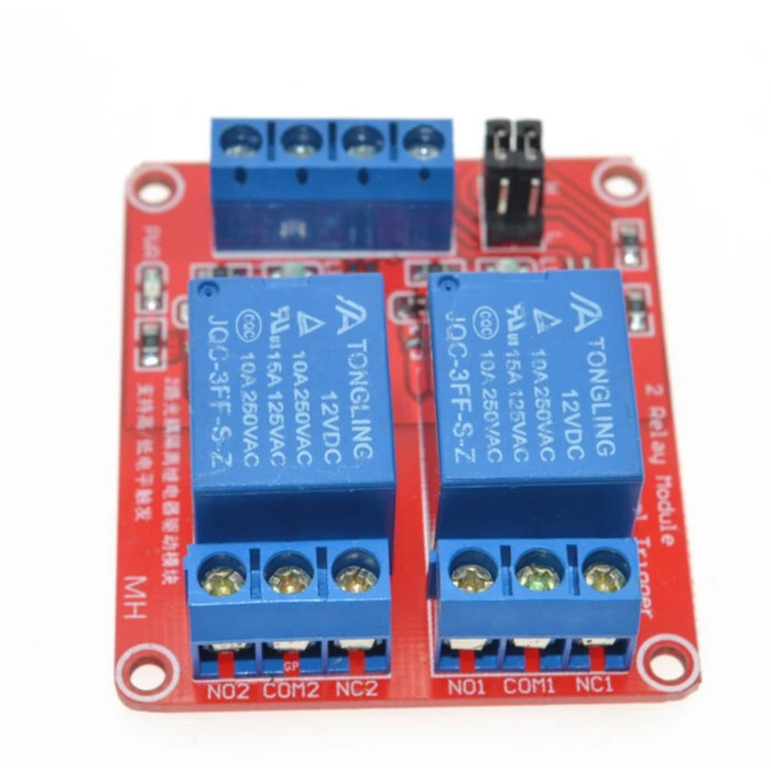 Otronic Relay Module 5v 2-channel with screw terminals and optocoupler