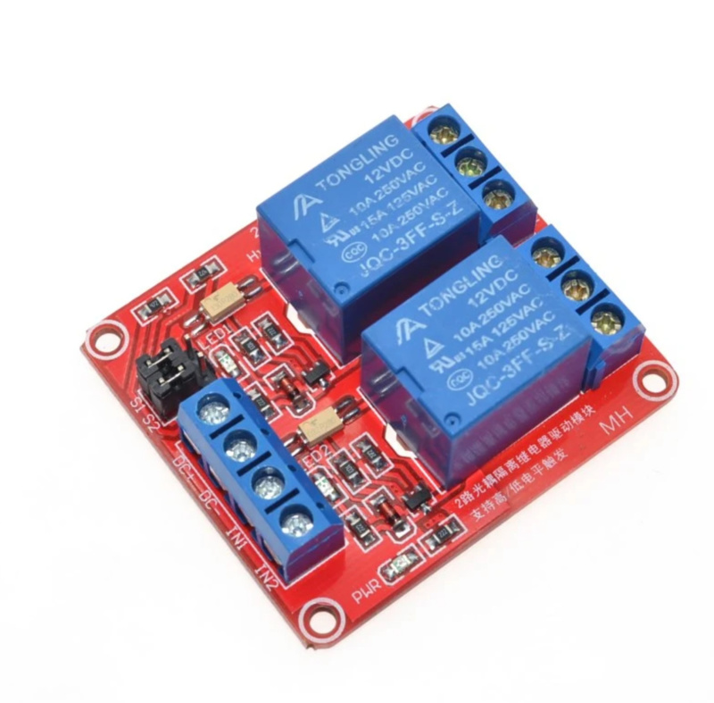 Otronic Module relais 5v 2 canaux avec bornes à vis et optocoupleur