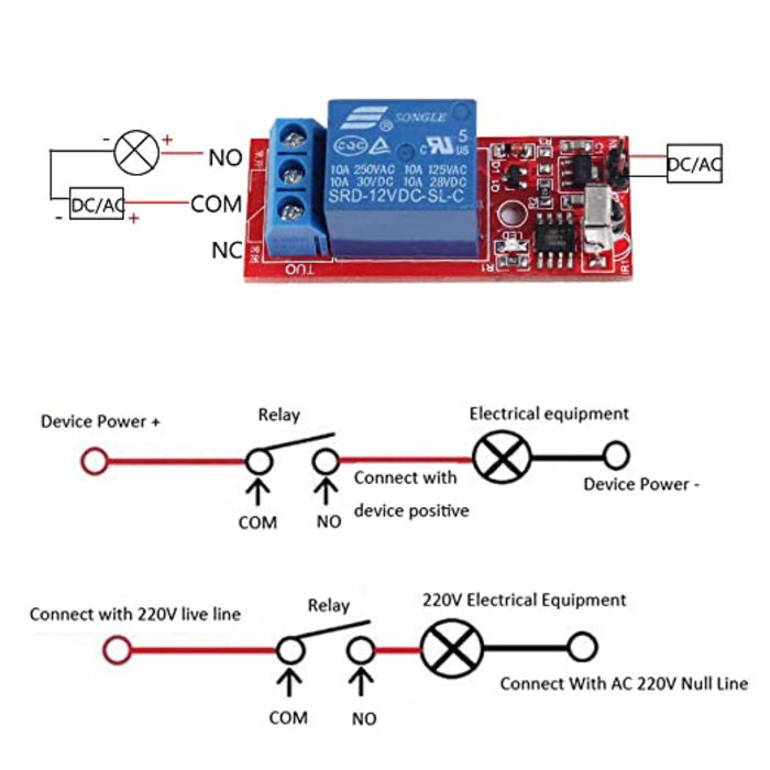 Otronic Infrared Relay Module 12V with Remote Control (incl. Battery) - 1 Channel
