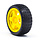 Wheel with rubber for robot or smart car yellow