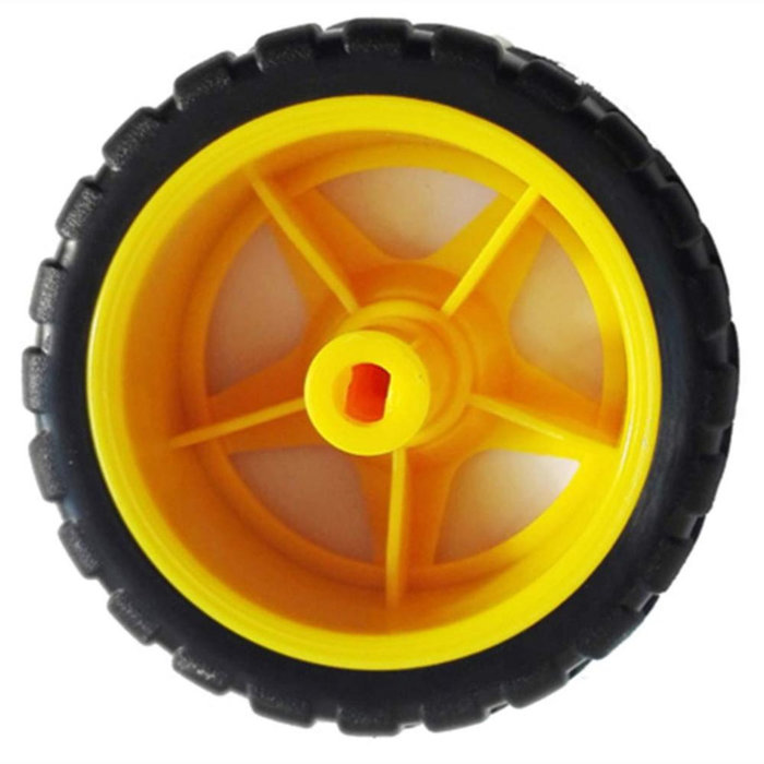 Otronic Wheel with rubber for robot or smart car yellow