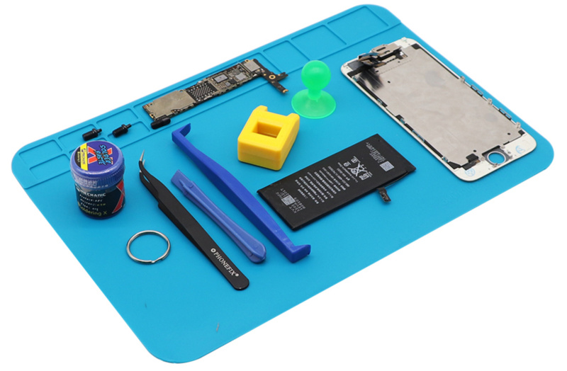 Otronic Soldeermat flexibel siliconen 30x20cm blauw