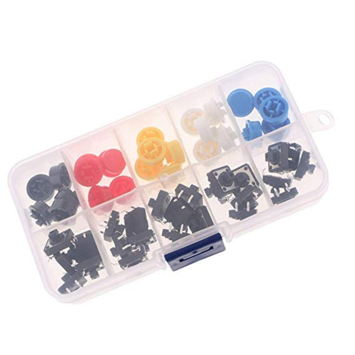 Otronic Assortiment Drukknopjes, Moment - 25 stuks, 5 kleuren, 12X12x7.3mm