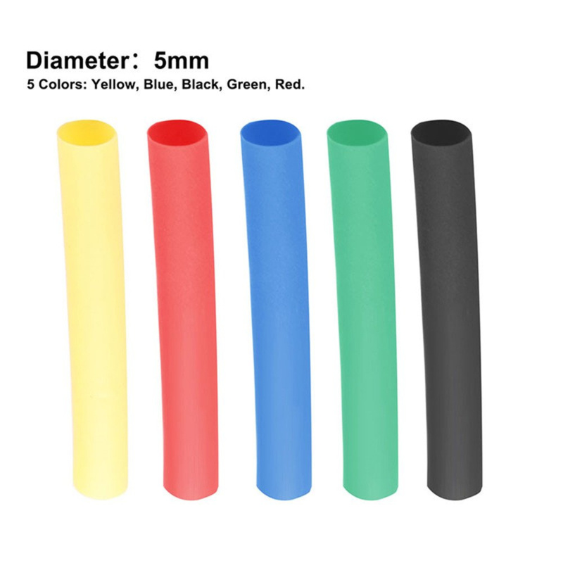 Otronic Assortment of heat shrinkable tubes 2:1 - 328 pieces, 5 colours, 8 diameters