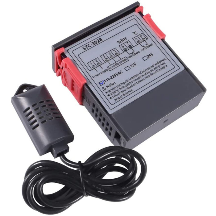 Otronic STC-3028 Regelbare Relais 220V op Temperatuur en Luchtvochtigheid