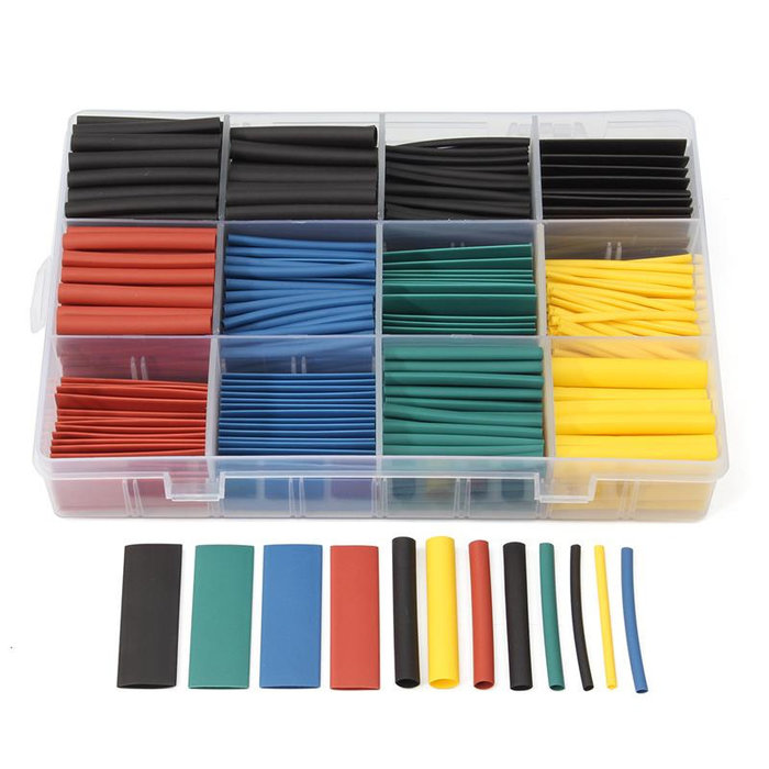 Otronic Ensemble de 530 tubes thermorétractables colorés dans une boîte