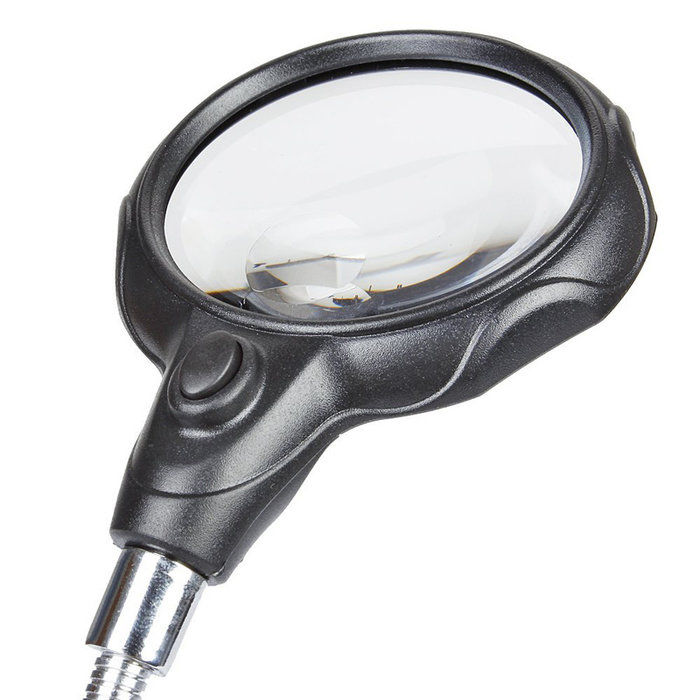 Otronic Magnifying glass with LED lighting, handy clamps and soldering iron holder