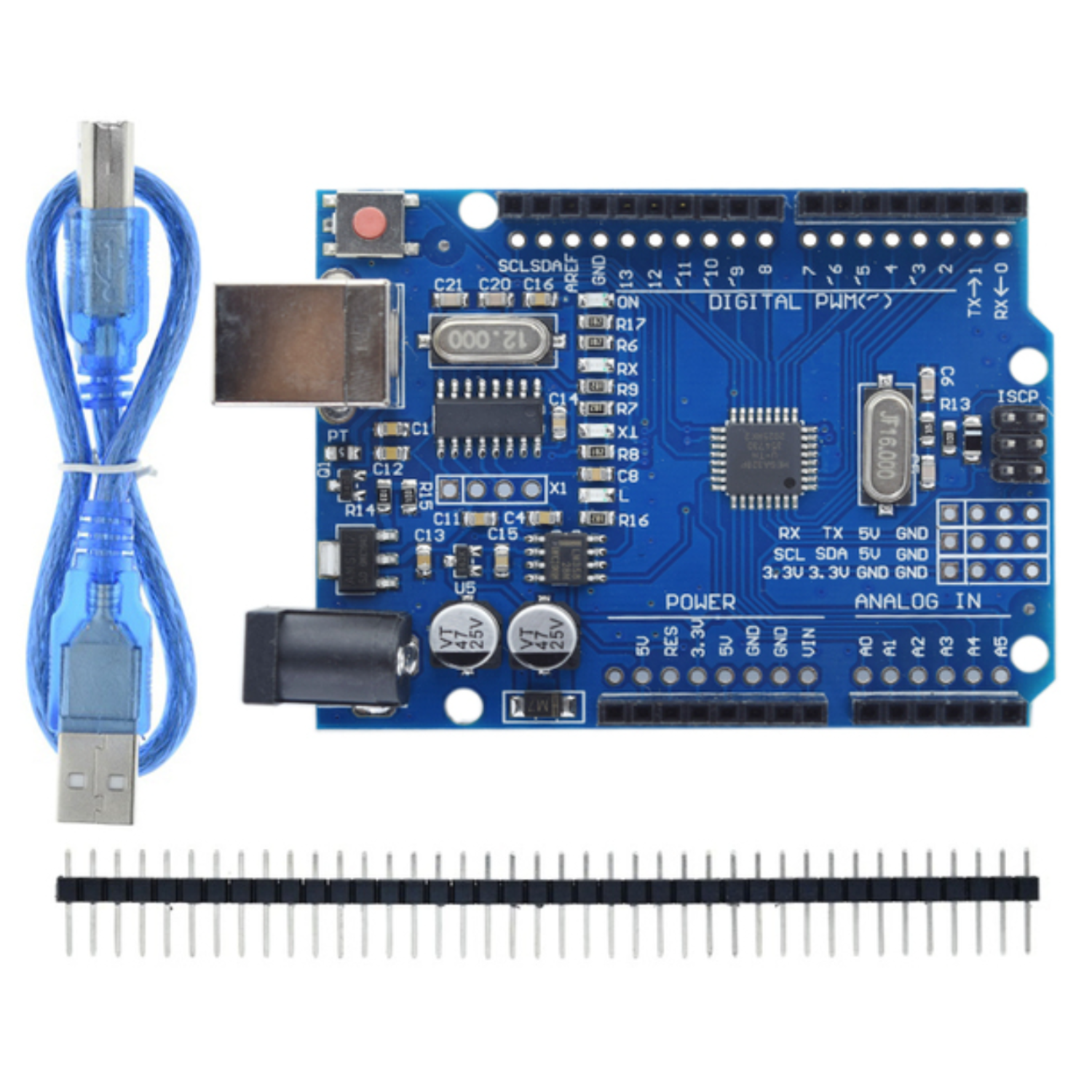 UNO R3 Arduino compatible USB cable and header OTRONIC