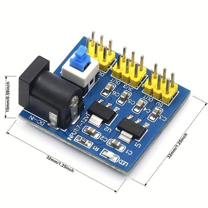 Otronic 12V to 12V / 5V / 3.3V step-down module