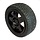 Wheel with rubber for robot or smart car Black