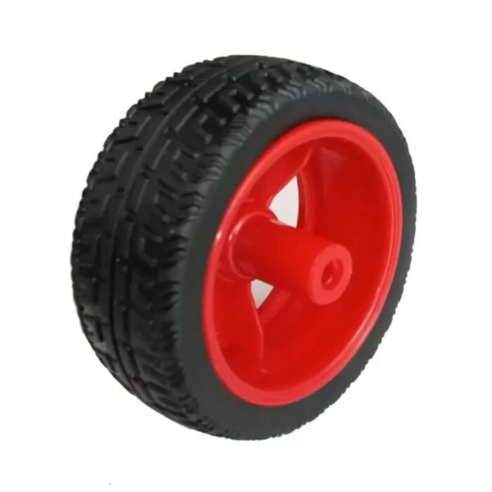 Otronic Rad mit Gummi für Roboter oder Smart Car Rot