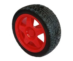 Otronic Rad mit Gummi für Roboter oder Smart Car Rot