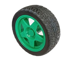 Otronic Wiel met rubber voor robot of smart car Groen
