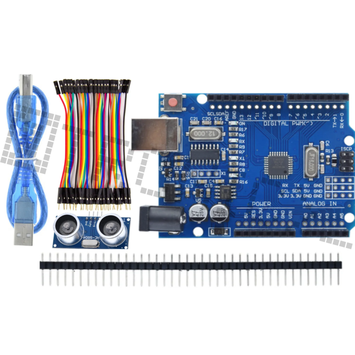 Otronic Starter Kit for Arduino Uno R3 with the HC-SR04 distance sensor and dupont cables