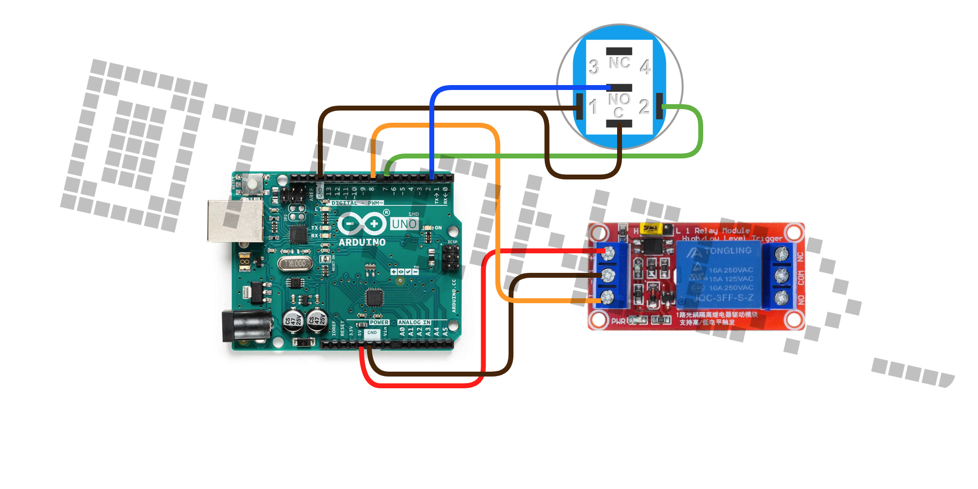 Otronic Push button | Momentary - pulse | 5V LED Green | Stainless steel | 12mm