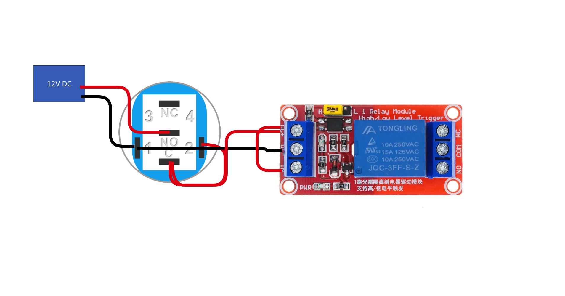 Otronic Push button | on-off self lock | 12-24 V LED Red | Stainless steel | 16mm