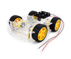 Otronic Chassis with 4 wheels and 4 TT motors and battery holder
