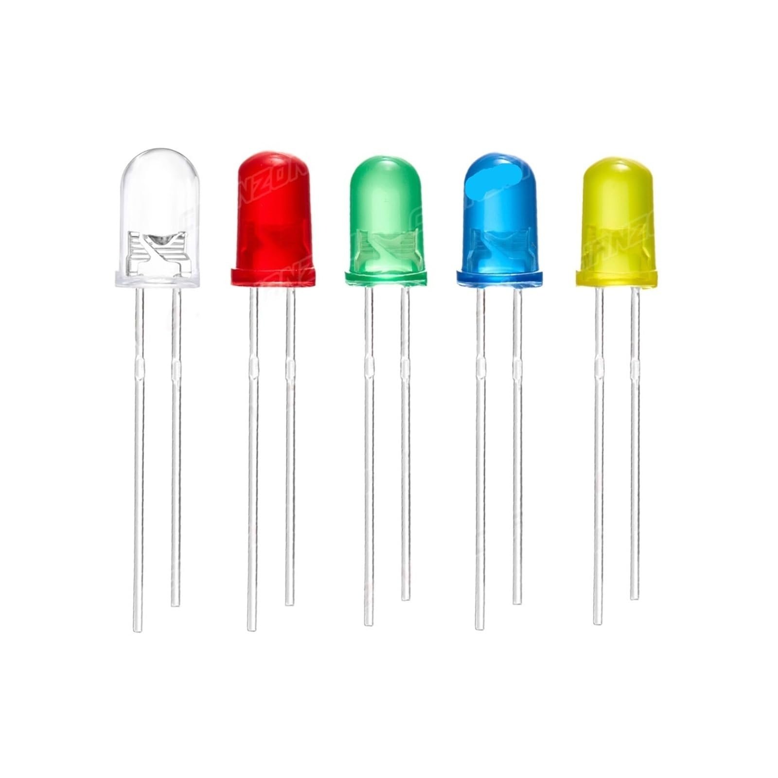 10 diodes LED de 5 couleurs différentes