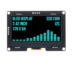 Otronic Écran OLED de 2,4 pouces 128x64 Bleu I2C SSD1309 3,3V