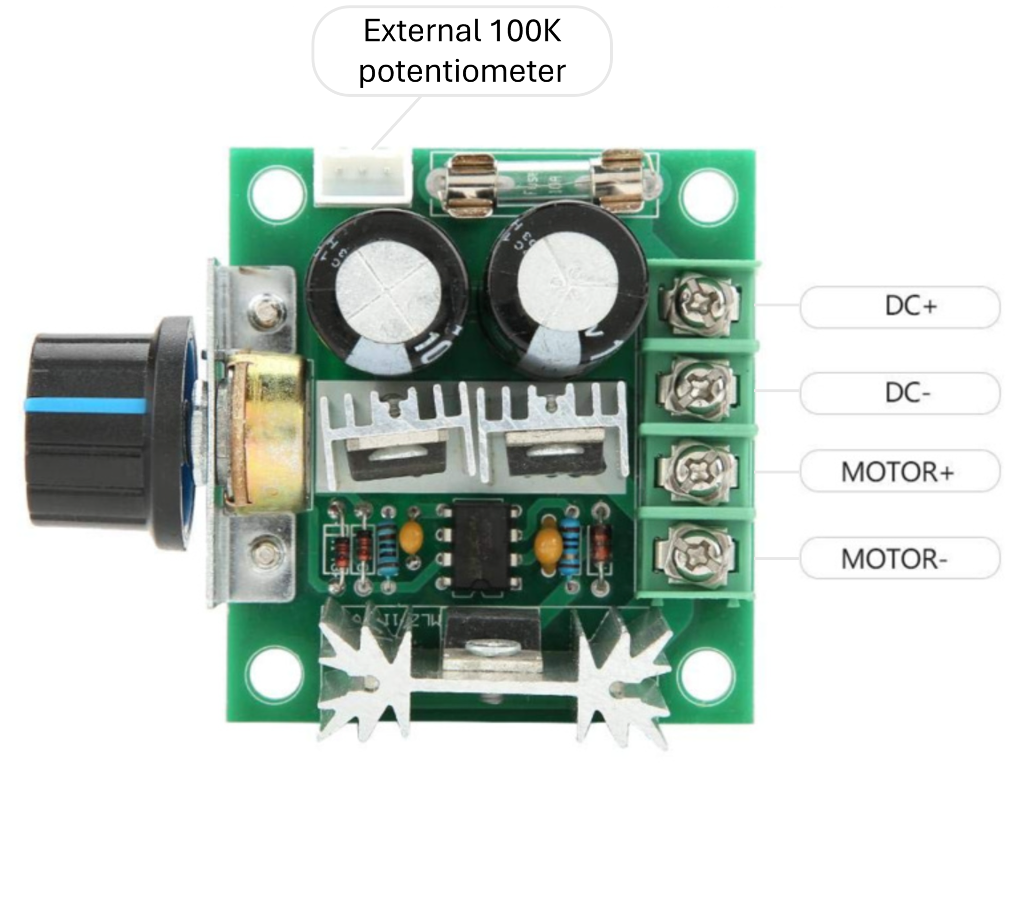 Otronic 12V-40V 10A DC Motor PWM Speed Controller