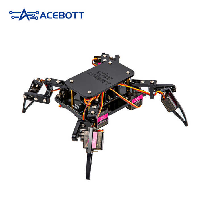 Acebott ACEBOTT Quadruped Bionische Spinnenroboter-Kit ESP8266 mit Arduino IDE und ACECode (Scratch)