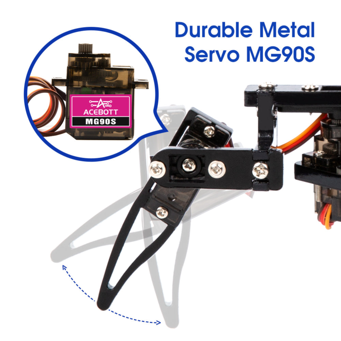 Acebott Kit de Robot Araignée Bionique Quadrupède ACEBOTT ESP8266 avec Arduino IDE et ACECode (Scratch)