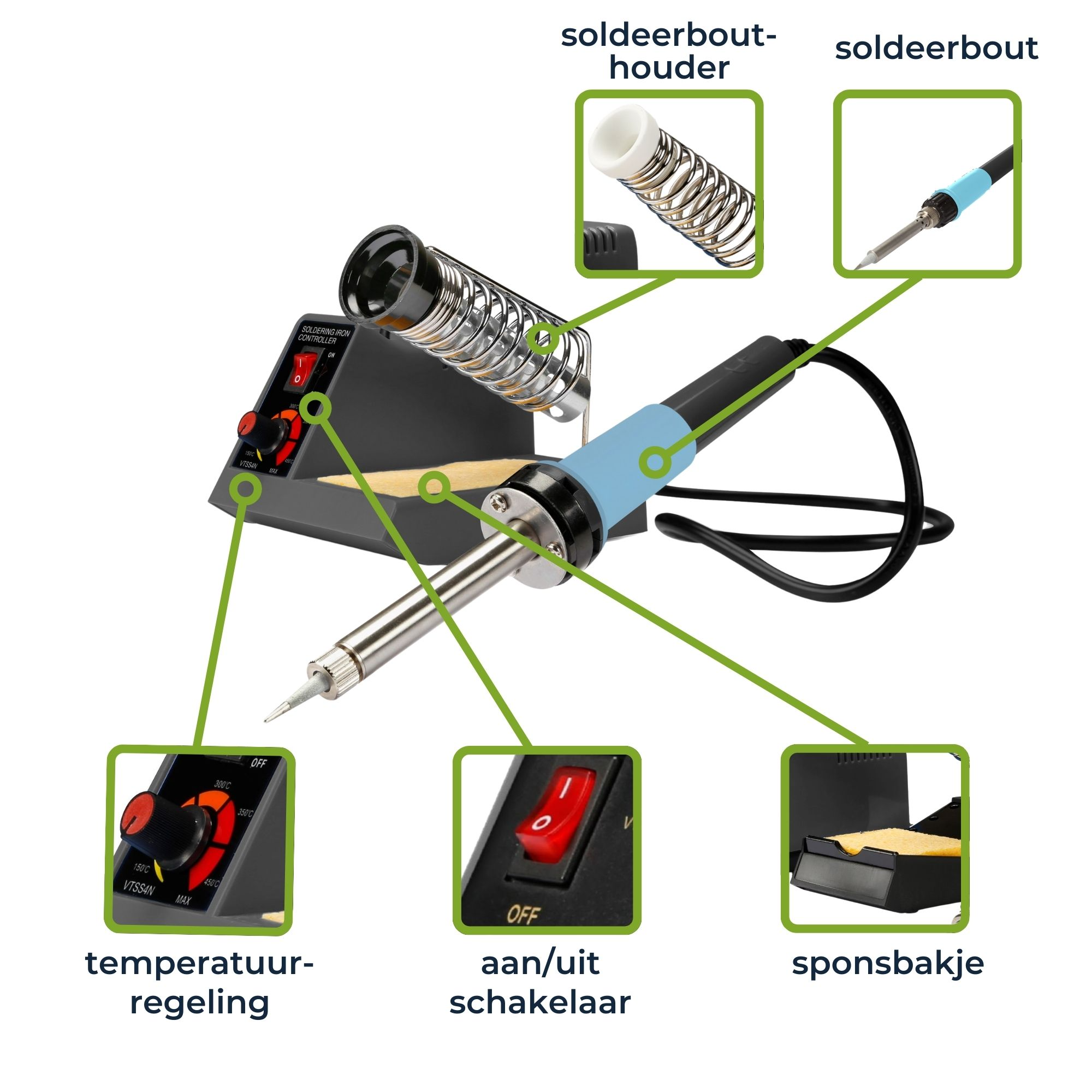 Velleman Velleman Soldering station VTSS4N adjustable 40-48W 150-450 °C