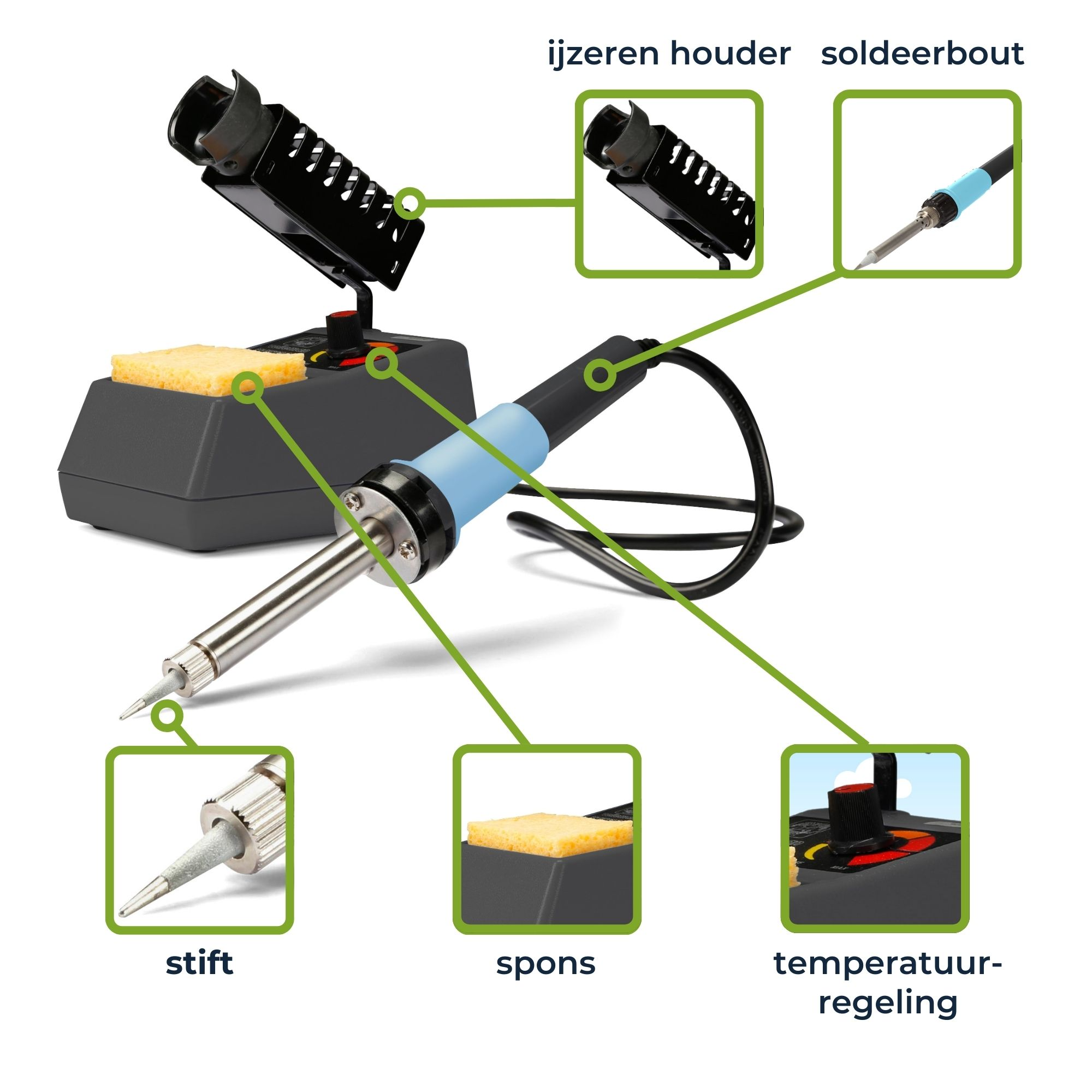 Velleman Velleman Soldering Station 50W - Adjustable Temperature 175°C to 480°C
