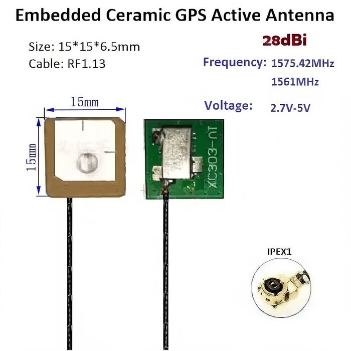 otronic GPS Antenne 28dBi met IPEX-aansluiting