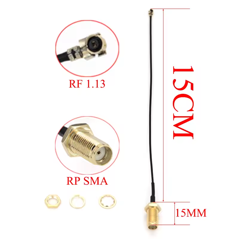 otronic Antenne LoRa 433MHz 3dBi Externe – Avec Connecteur IPEX et SMA