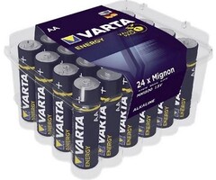 VARTA Alkaline Penlite MN1500 AA LR06 Batterijen in Transparante Box van 24 Stuks