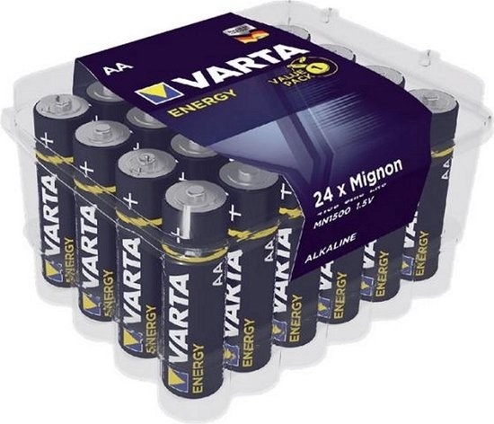 VARTA Alkaline Penlite MN1500 AA LR06 Batterien in Transparentem Box mit 24 Stück
