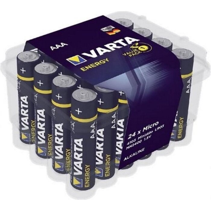 Batterie Alkaline Varta Fine Penlite Mn2400 AAA LR03 - Boîte Transparente (24 pièces)
