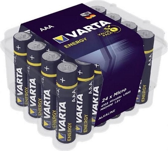 Batterie Alkaline Varta Fine Penlite Mn2400 AAA LR03 - Boîte Transparente (24 pièces)
