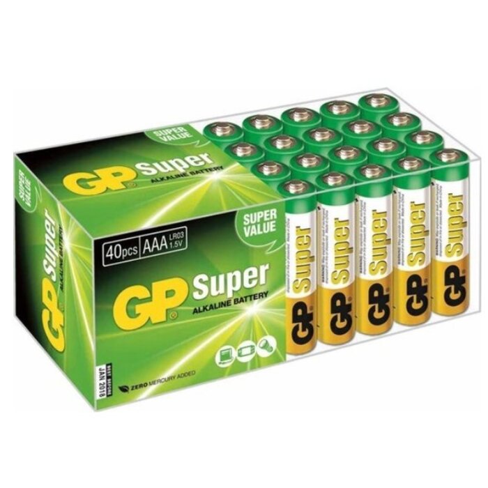 G.P. Alkaline Ultra Batterie LR03 AAA 1.5V Mini Penlite Box mit 40 Stück