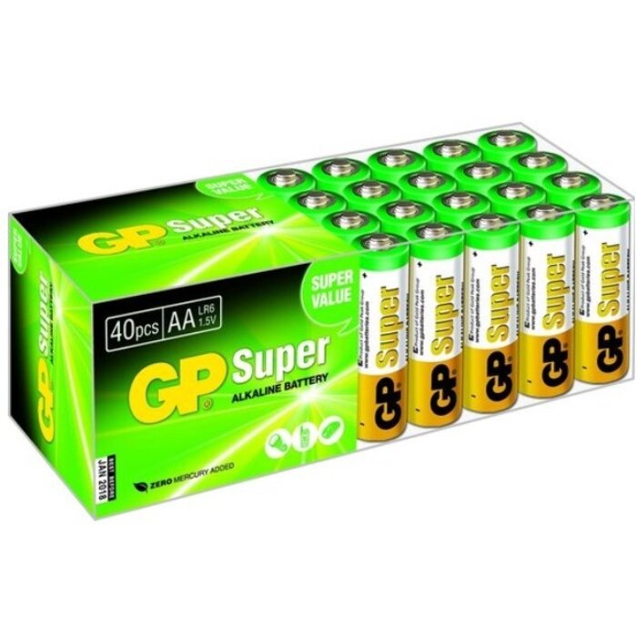 G.P Alkaline Ultra Battery LR06 AA 1.5V Penlite Box (40 pieces)
