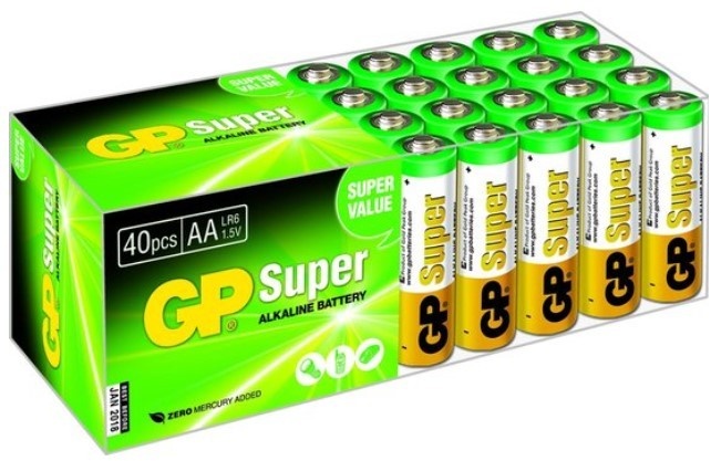 G.P Alkaline Ultra Batterij LR06 AA 1.5V Penlite Box (40 stuks)