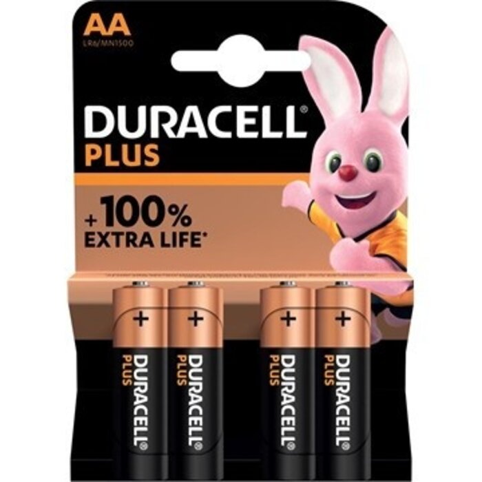 Duracell Plus Alcalin 100% MN1500 AA 4-Pack LR6