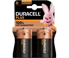 Duracell Plus Alkaline MN1300 D-Celle 2-Pack LR20