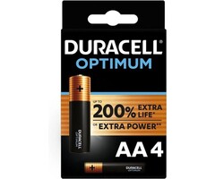 Duracell Optimum Alkaline MN1500 LR6 Penlite AA 4-Pack