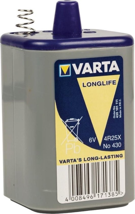 Varta Blokbatterij 996 4R25 - 6 Volt met veertjes