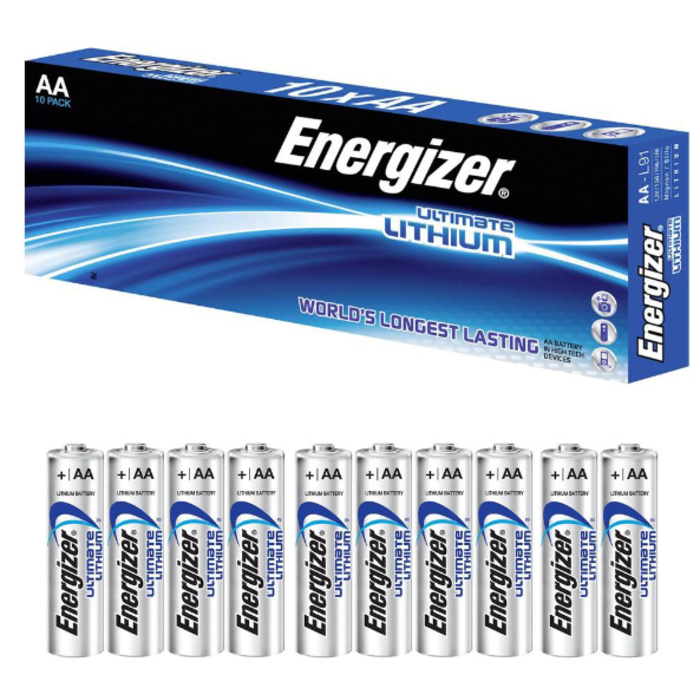 Batteries AA Lithium Energizer Penlite Ultimate LR06 1,5V - Boîte de 10