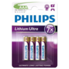 Philips Lithium Ultra AAA Batterie 1.5V FR3 BLS4