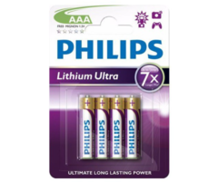 Batterie Lithium Ultra AAA 1.5V FR3 BLS4 Philips