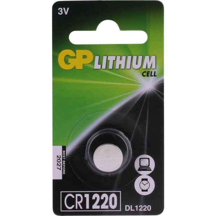 G.P Lithium Knoopcel Batterij CR1220 3Volt