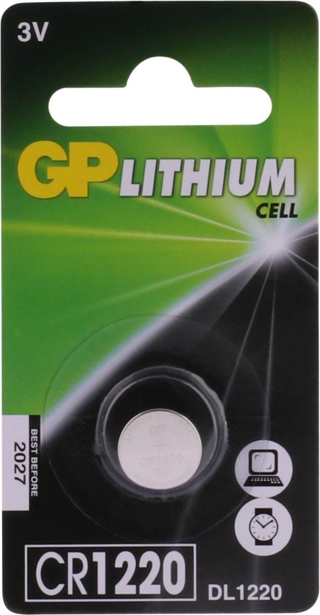 G.P Lithium Coin Cell Battery CR1220 3Volt
