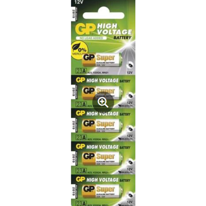 G.P Battery GP23A 12V Mn21 Round Cell 10.00x28.00 Bls5